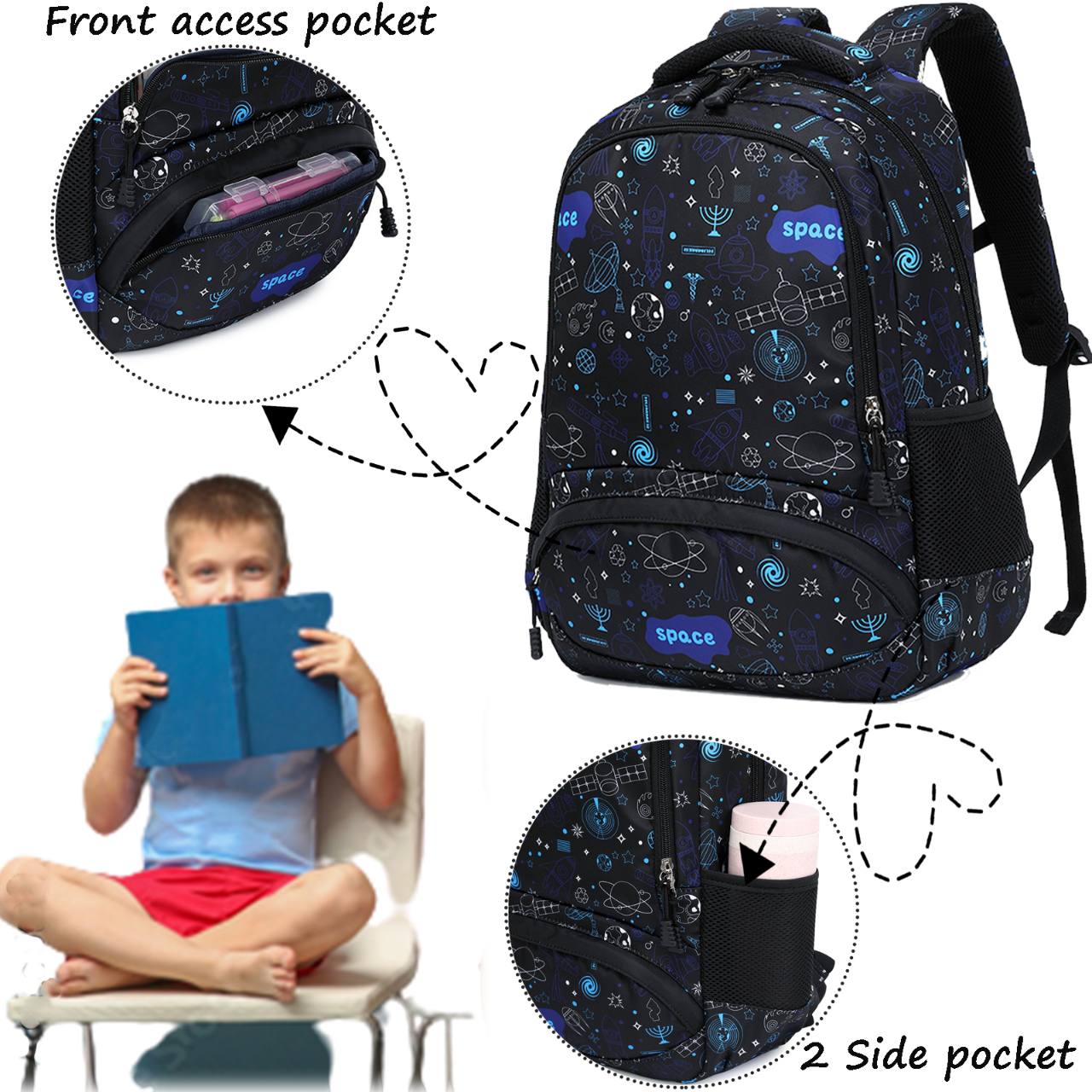 Boys' 3-Piece School Backpack