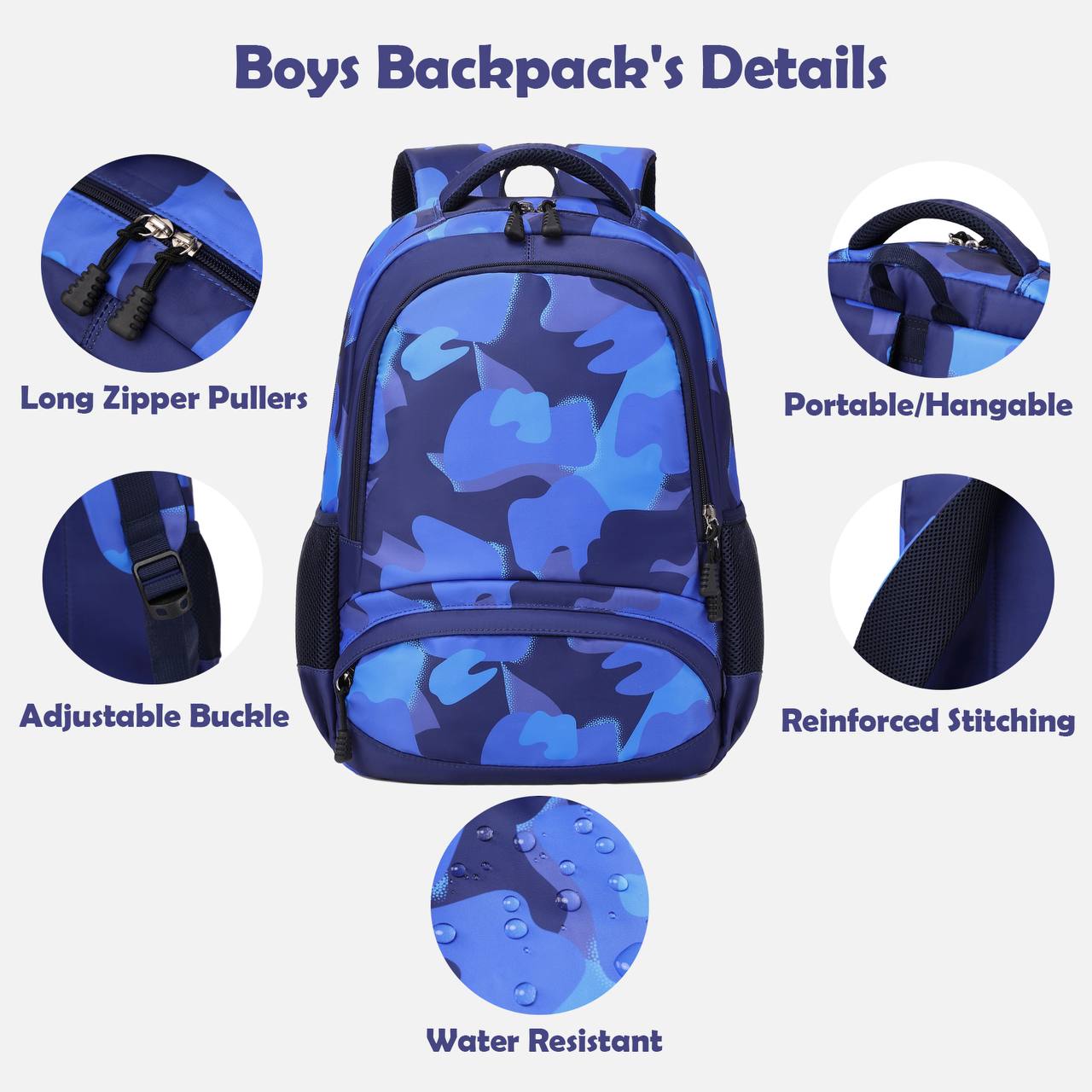 Boys' 3-Piece School Backpack