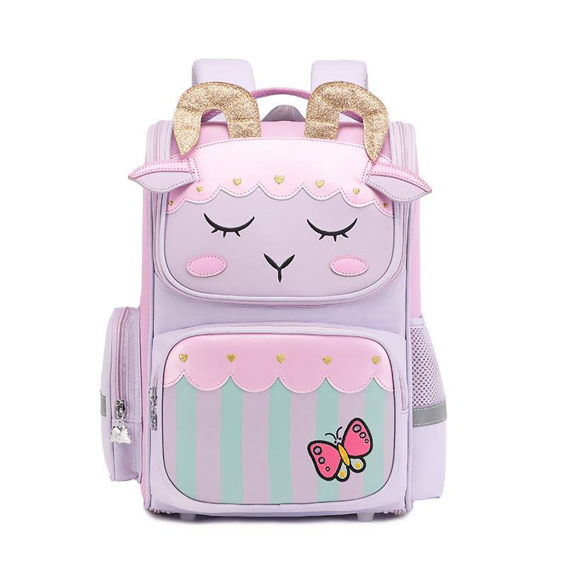 Cute Pink Animal Kids Backpack with Butterfly Design, School & Travel Bag