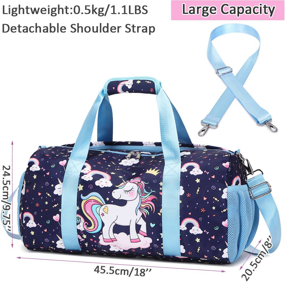 Quality Girls' Unicorn Sparkle Kids’ Duffel Bag