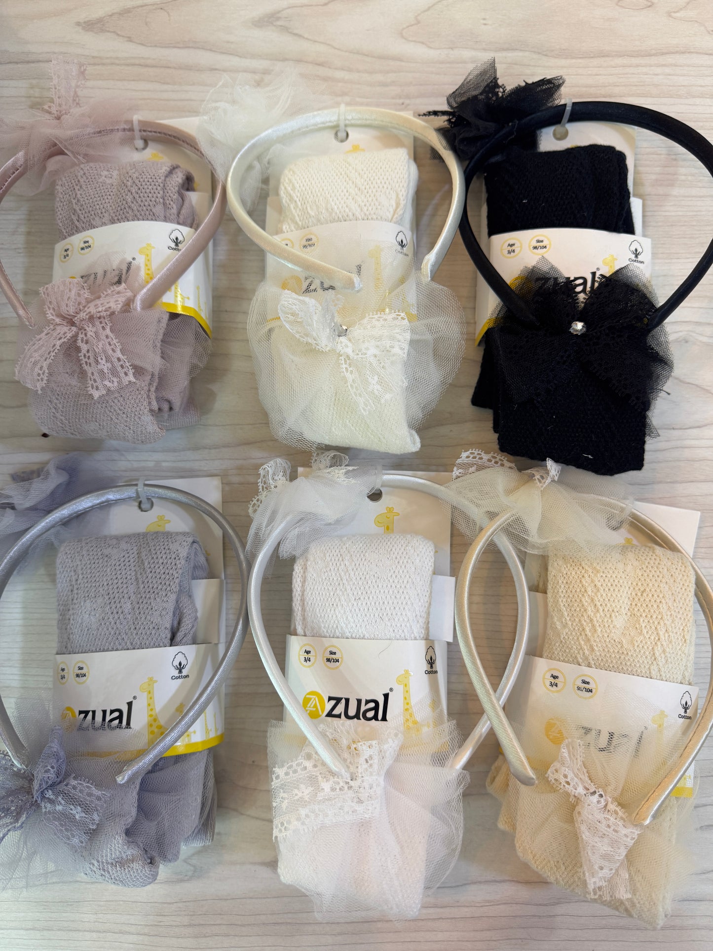 Girl's Stockings with Hair Ribbon