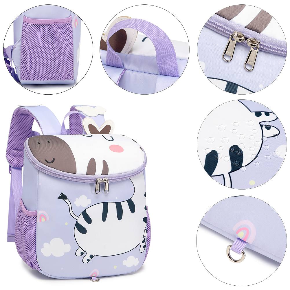 Purple Cartoon Toddler Backpack