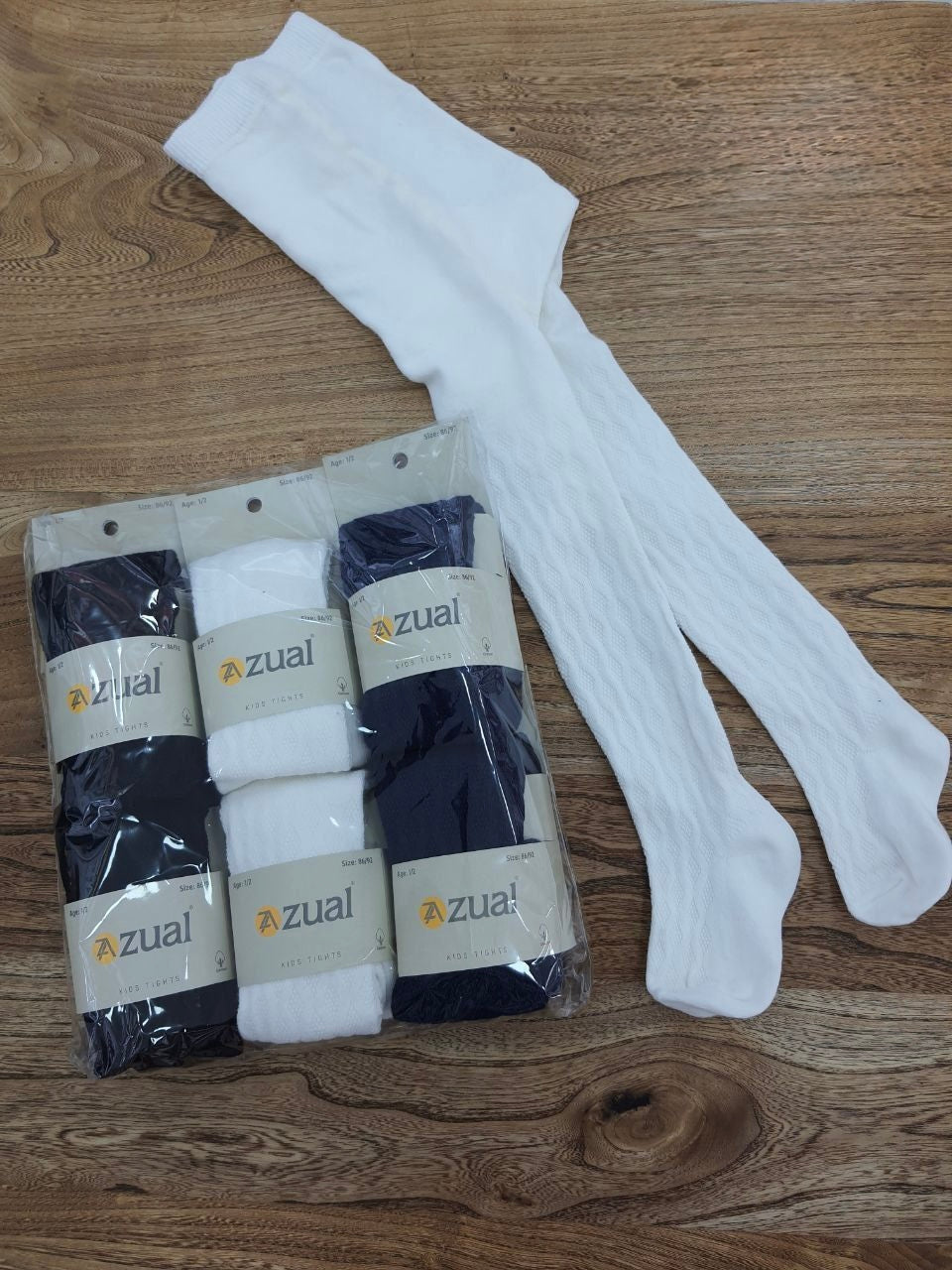 Ribbed Pattern Stockings for Girls