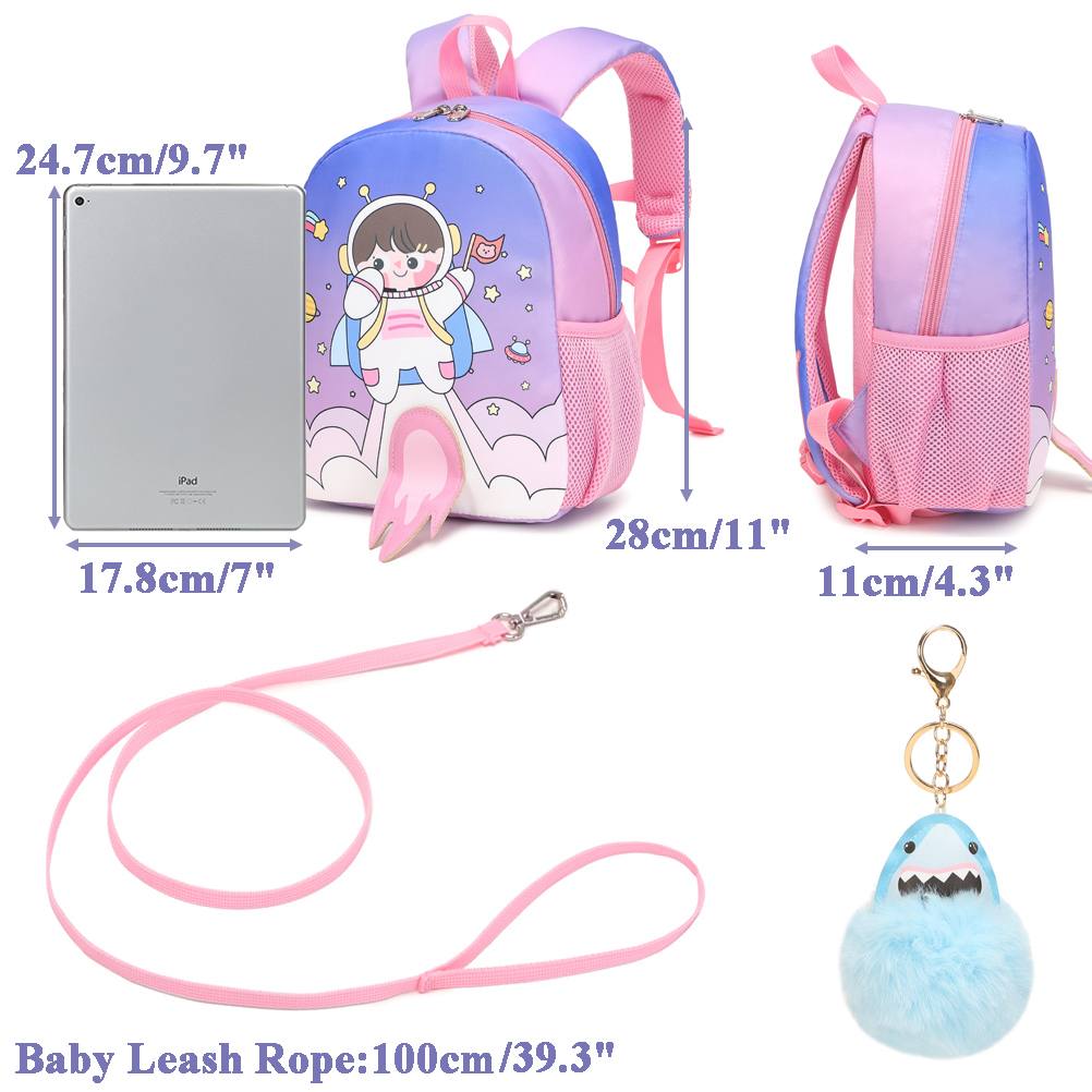 Quality Toddler Cartoon Backpack with Safety Strap