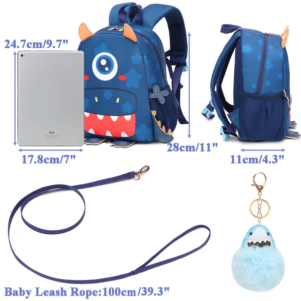 Toddler Cartoon Backpack with Safety Strap