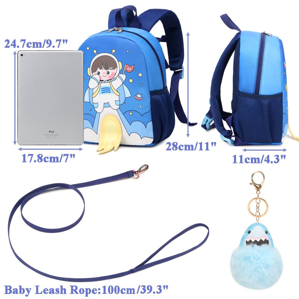Quality Toddler Cartoon Backpack with Safety Strap