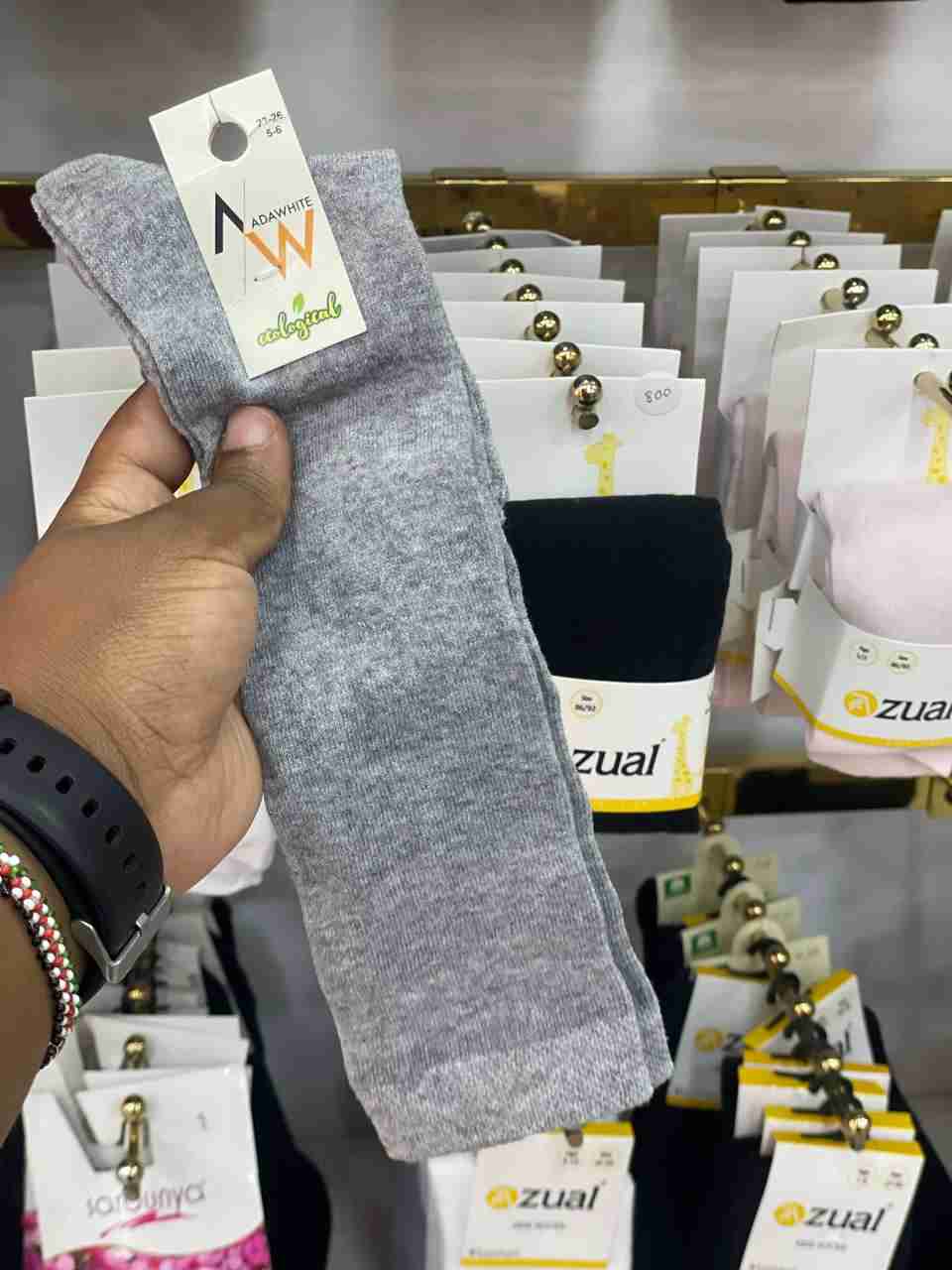 Adawhite Long School Socks