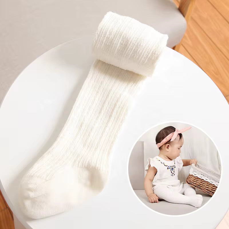 Ribbed Pattern Stockings for Girls