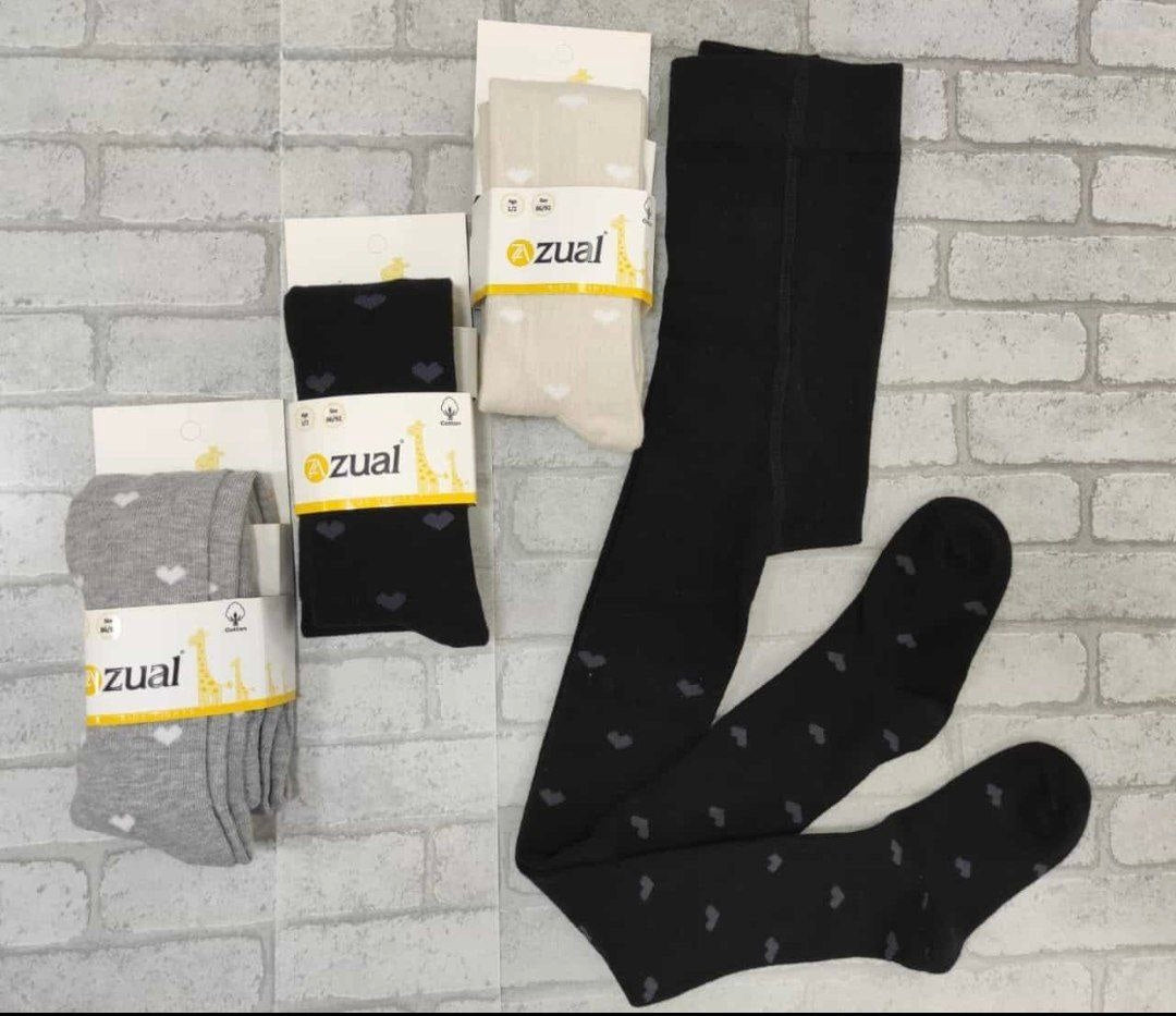 Zual Pattern Cottons Stockings - Love hearts