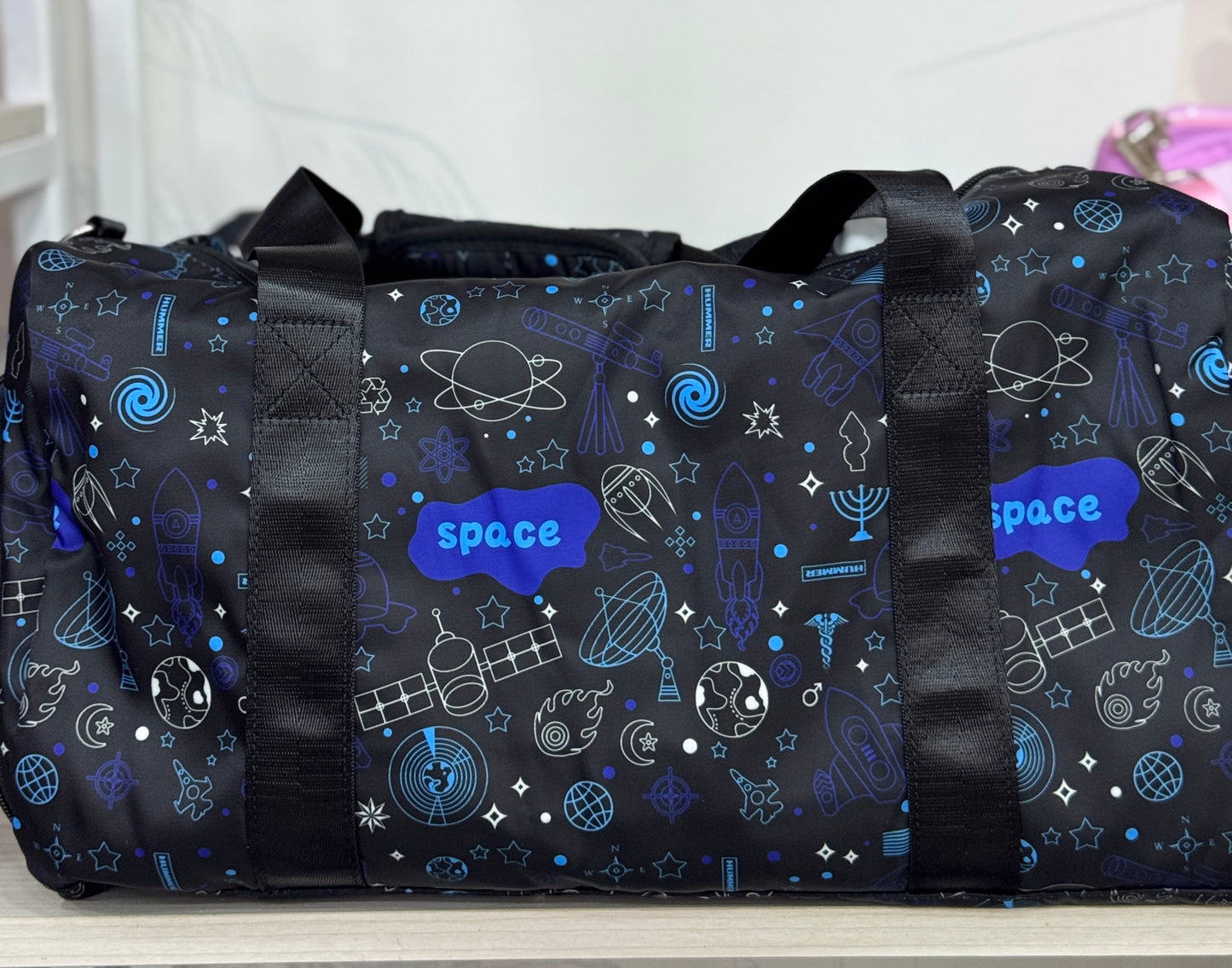 Space Sports Travel Duffel Bags