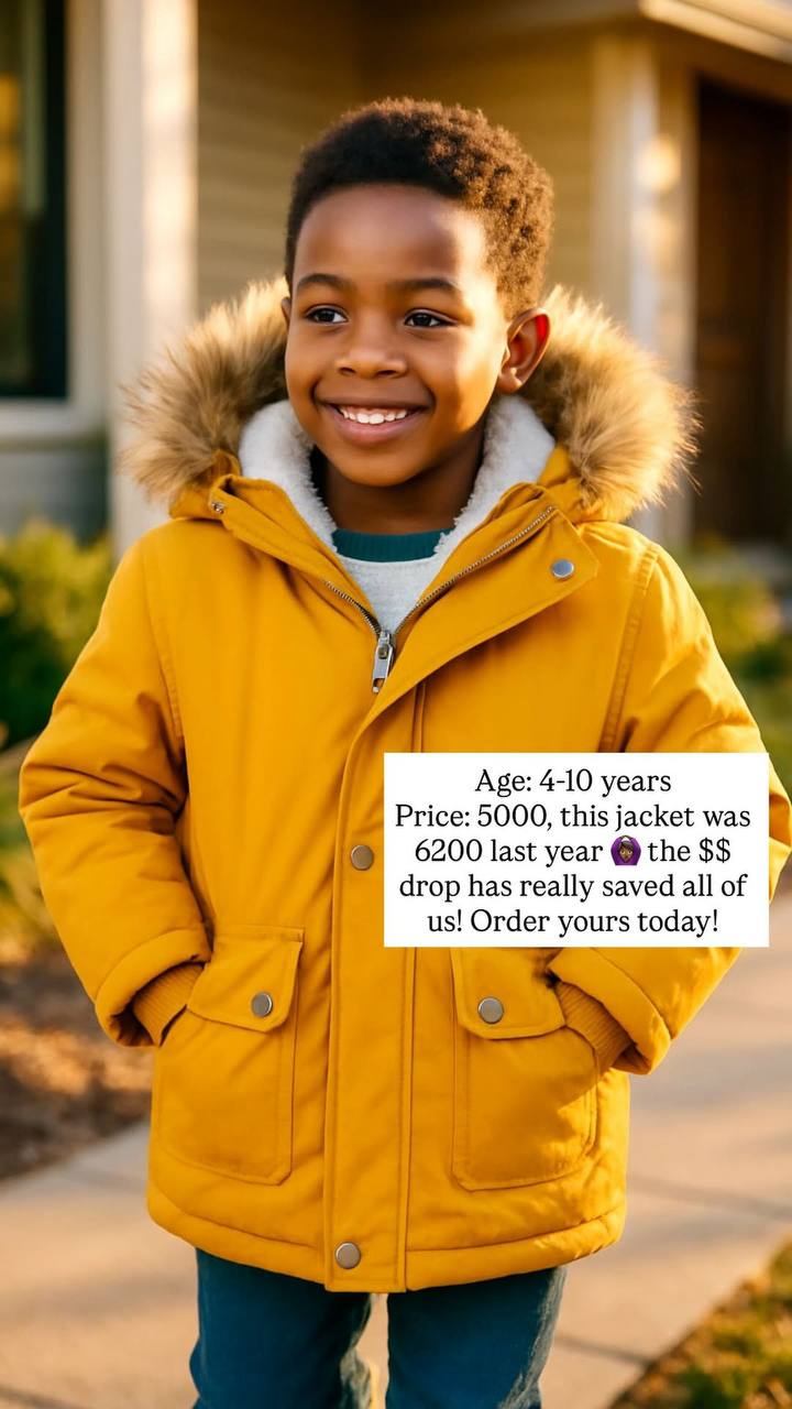 Kids’ Luxury Winter Parka Jacket – Fur Lined, Windproof & Cozy