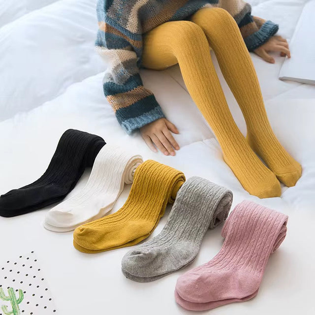 Ribbed & Striped Warm Pattern Stockings
