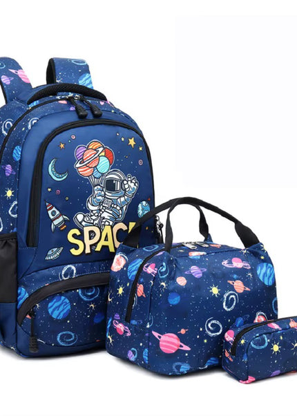 Boys Space Astronaut 3-in-1 Waterproof School Backpack Set – Ages 5–10