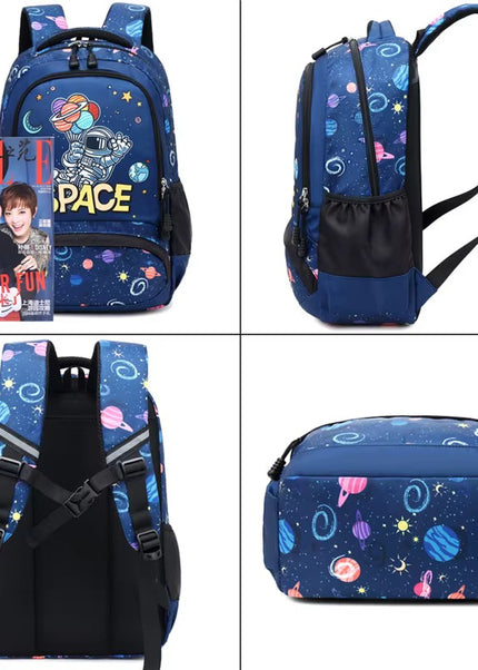 Boys Space Astronaut 3-in-1 Waterproof School Backpack Set – Ages 5–10