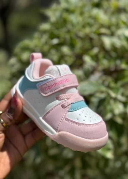 Unisex Baby Prewalker Shoes - Soft Sole First Walking Sneakers with Velcro Strap & Cute Character Design - BM801