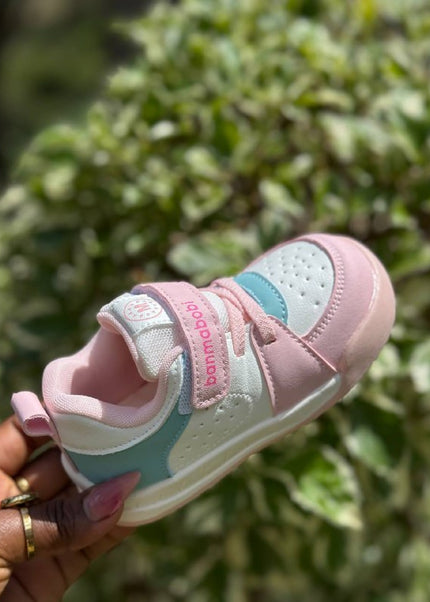 Unisex Baby Prewalker Shoes - Soft Sole First Walking Sneakers with Velcro Strap & Cute Character Design - BM801
