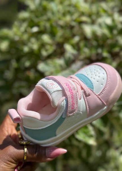 Unisex Baby Prewalker Shoes - Soft Sole First Walking Sneakers with Velcro Strap & Cute Character Design - BM801