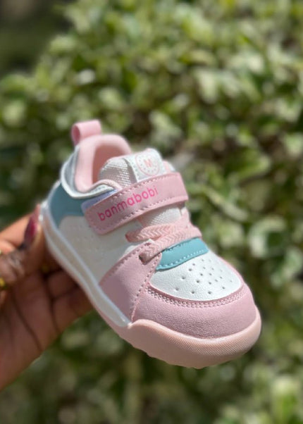 Unisex Baby Prewalker Shoes - Soft Sole First Walking Sneakers with Velcro Strap & Cute Character Design - BM801