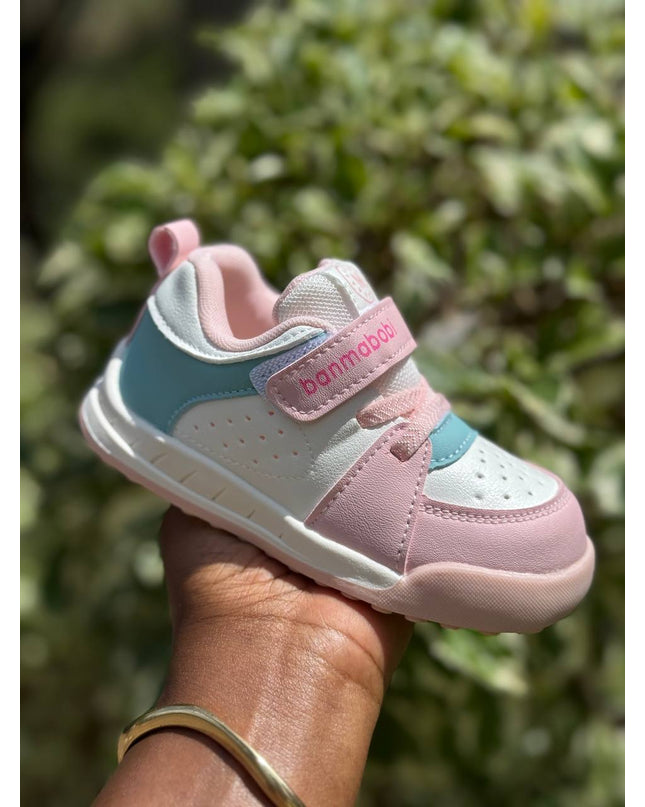 Unisex Baby Prewalker Shoes - Soft Sole First Walking Sneakers with Velcro Strap & Cute Character Design - BM801