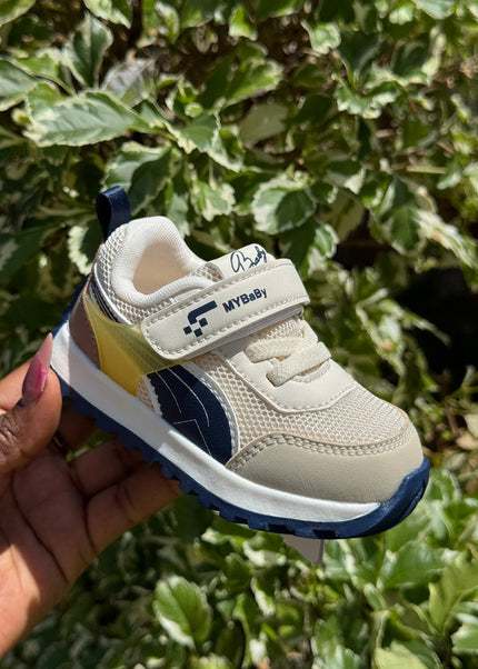 MY2413 - Unisex Prewalker Shoes - Velcro Strap Running Shoes for Boys & Girls - Breathable Mesh with Non-Slip Sole