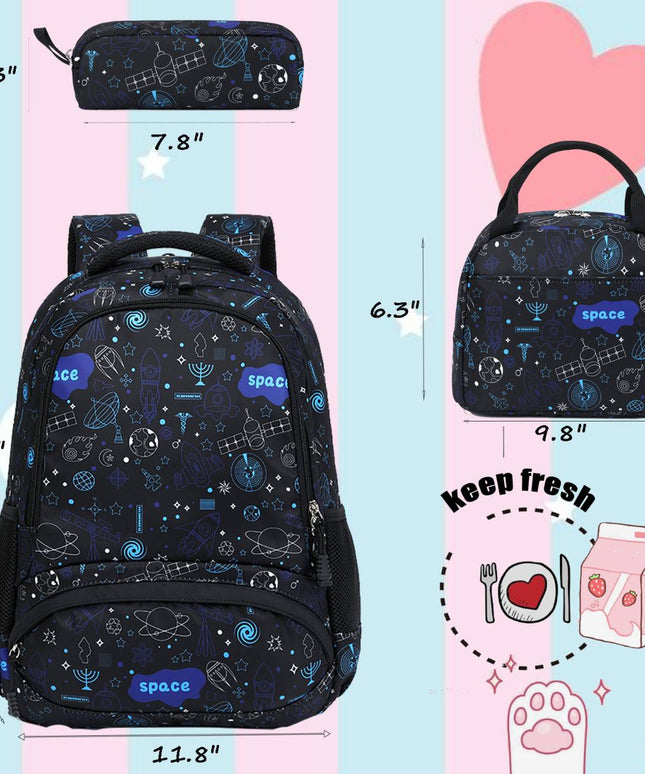 Boys' 3-Piece School Backpack