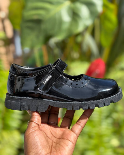Crabkids Girls Wetlook School Shoes - P645228