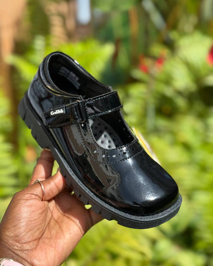 Crabkids Girls Wetlook School Shoes - P645228