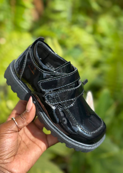 Crabkids Boys Wetlook School Shoes - P650311