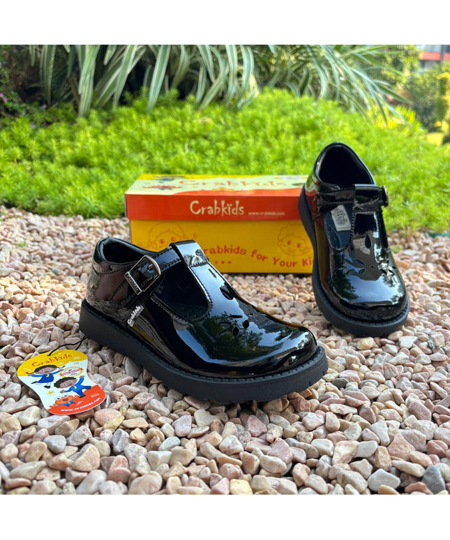 Crabkids Girls Wetlook School Shoes - P617610