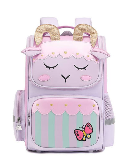Cute Pink Animal Kids Backpack with Butterfly Design, School & Travel Bag