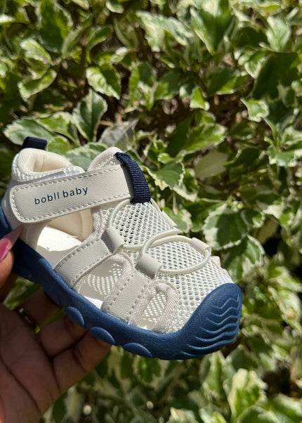 Unisex Baby Prewalker Shoes - Soft Sole First Walking Sneakers with Velcro Strap & Breathable Mesh Design - BM508L