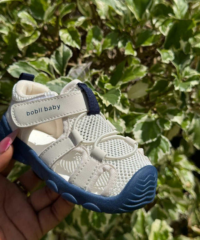 Unisex Baby Prewalker Shoes - Soft Sole First Walking Sneakers with Velcro Strap & Breathable Mesh Design - BM508L