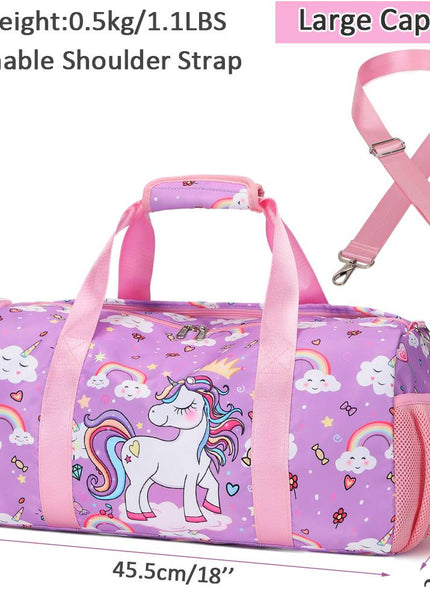 Quality Girls' Unicorn Sparkle Kids’ Duffel Bag