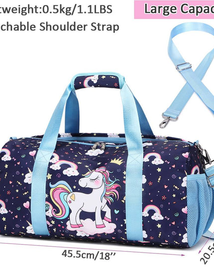 Quality Girls' Unicorn Sparkle Kids’ Duffel Bag
