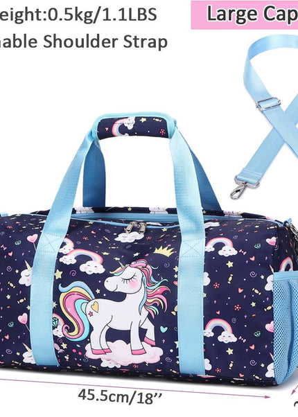 Quality Girls' Unicorn Sparkle Kids’ Duffel Bag