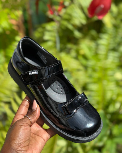 Crabkids Girls Wetlook School Shoes - P617205