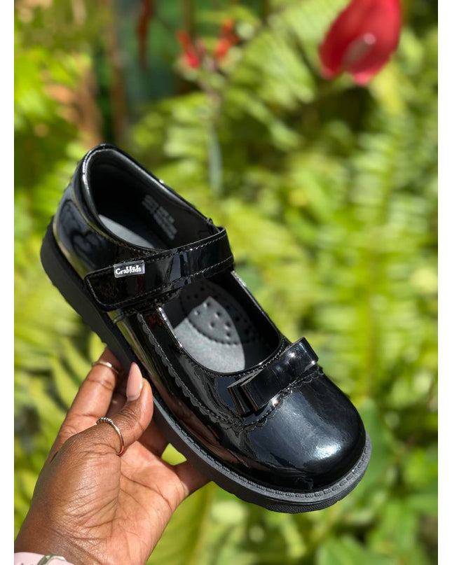 Crabkids Girls Wetlook School Shoes - P617205