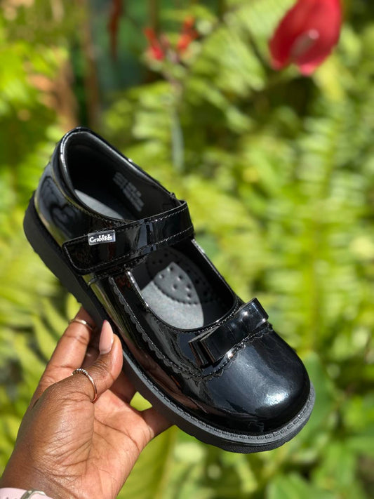 Crabkids Girls Wetlook School Shoes - P617205