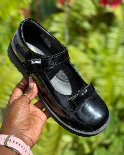 Crabkids Girls Wetlook School Shoes - P617205