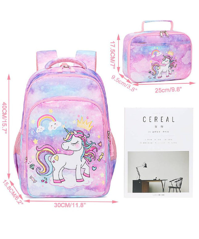 Girls' Unicorn Dreams 2-Piece School Backpack Set
