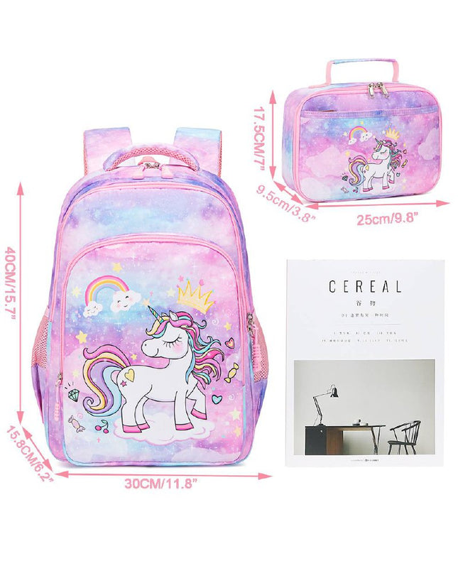 Girls' Unicorn Dreams 2-Piece School Backpack Set