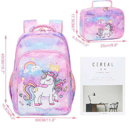 Girls' Unicorn Dreams 2-Piece School Backpack Set