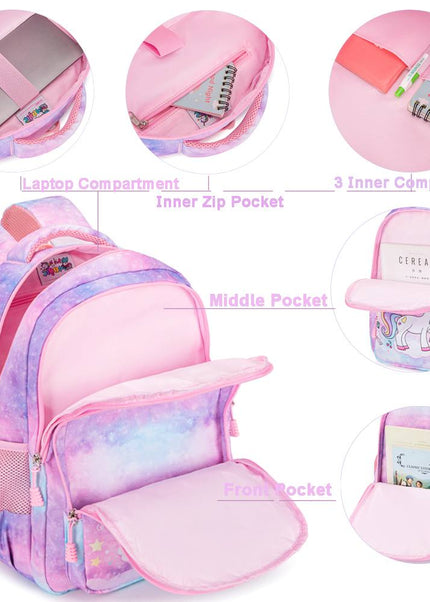 Girls' Unicorn Dreams 2-Piece School Backpack Set