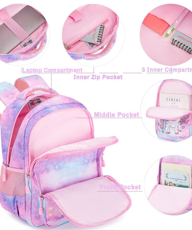 Girls' Unicorn Dreams 2-Piece School Backpack Set