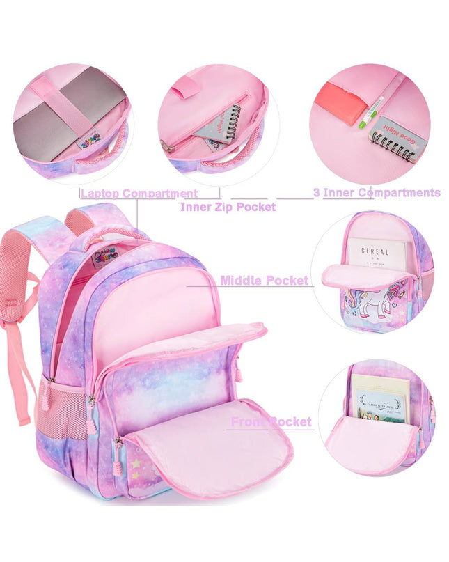 Girls' Unicorn Dreams 2-Piece School Backpack Set