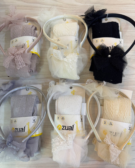 Girl's Stockings with Hair Ribbon