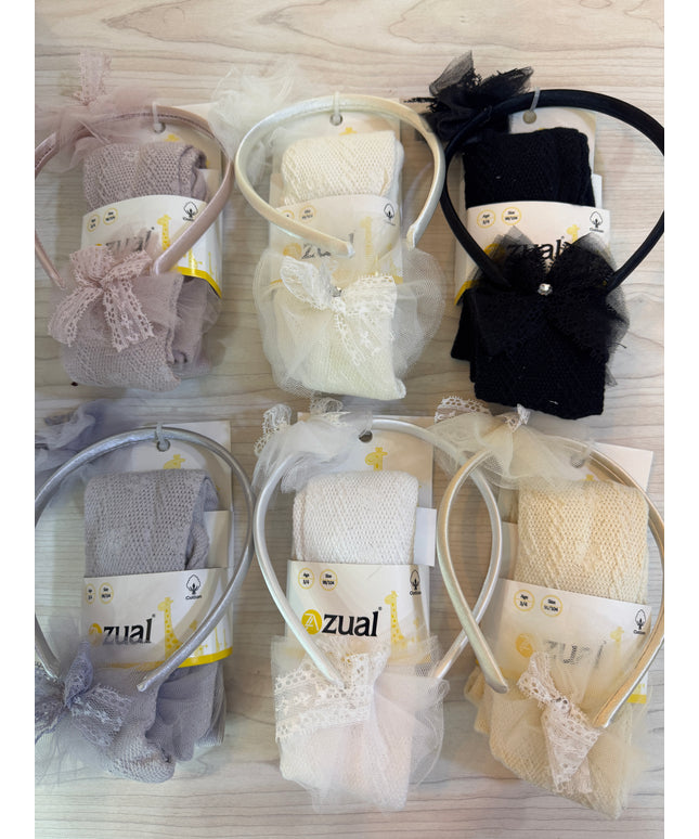 Girl's Stockings with Hair Ribbon