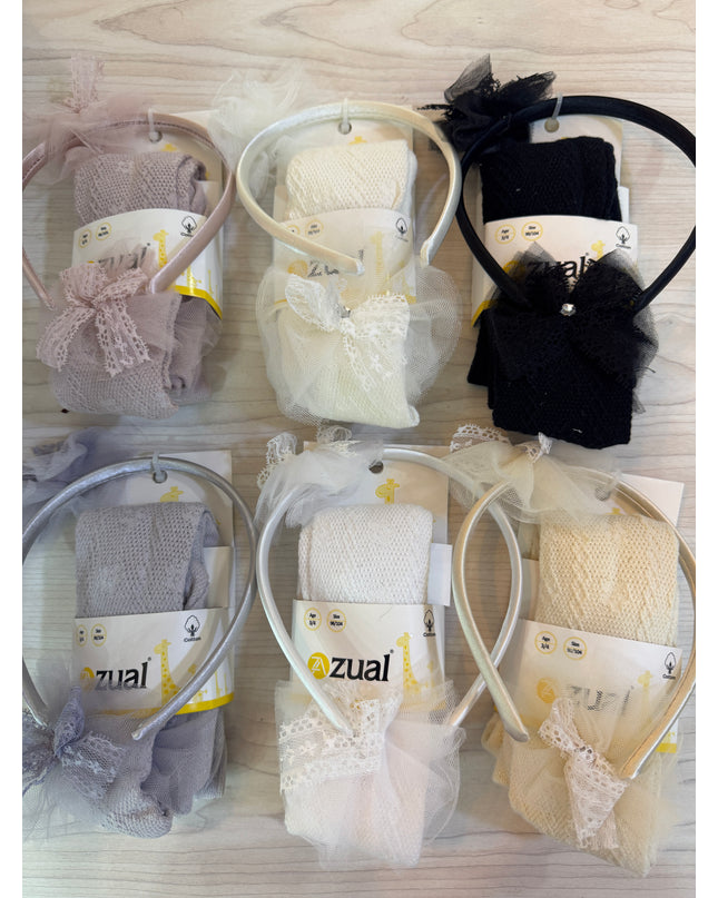 Girl's Stockings with Hair Ribbon