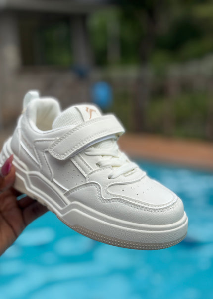 PD841 - Unisex Kids White Casual Sneakers for Boys and Girls