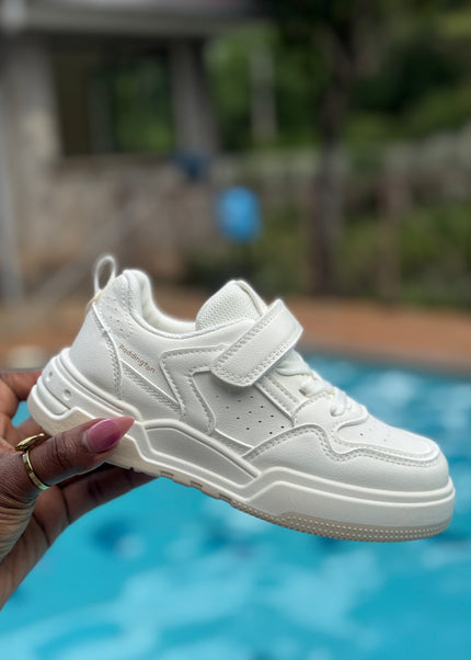 PD841 - Unisex Kids White Casual Sneakers for Boys and Girls